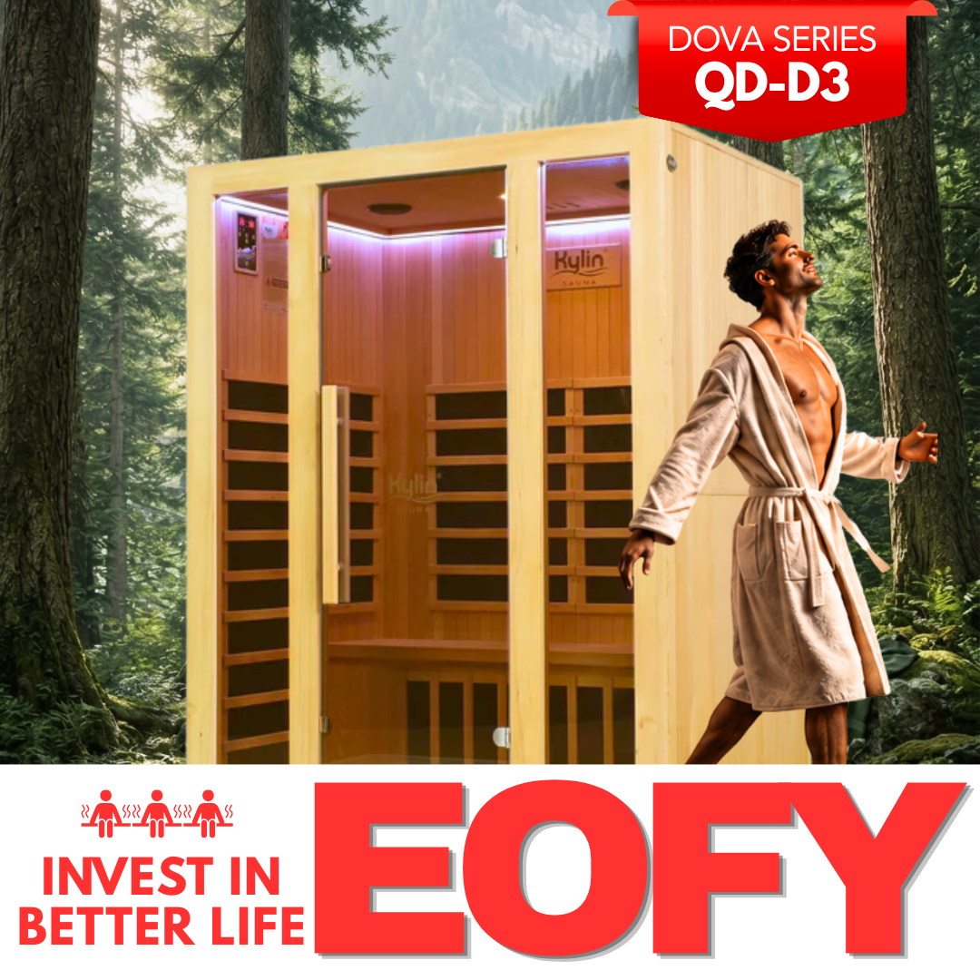 Kylin Low EMF Carbon Infrared Sauna Room 3 Person QD-D3