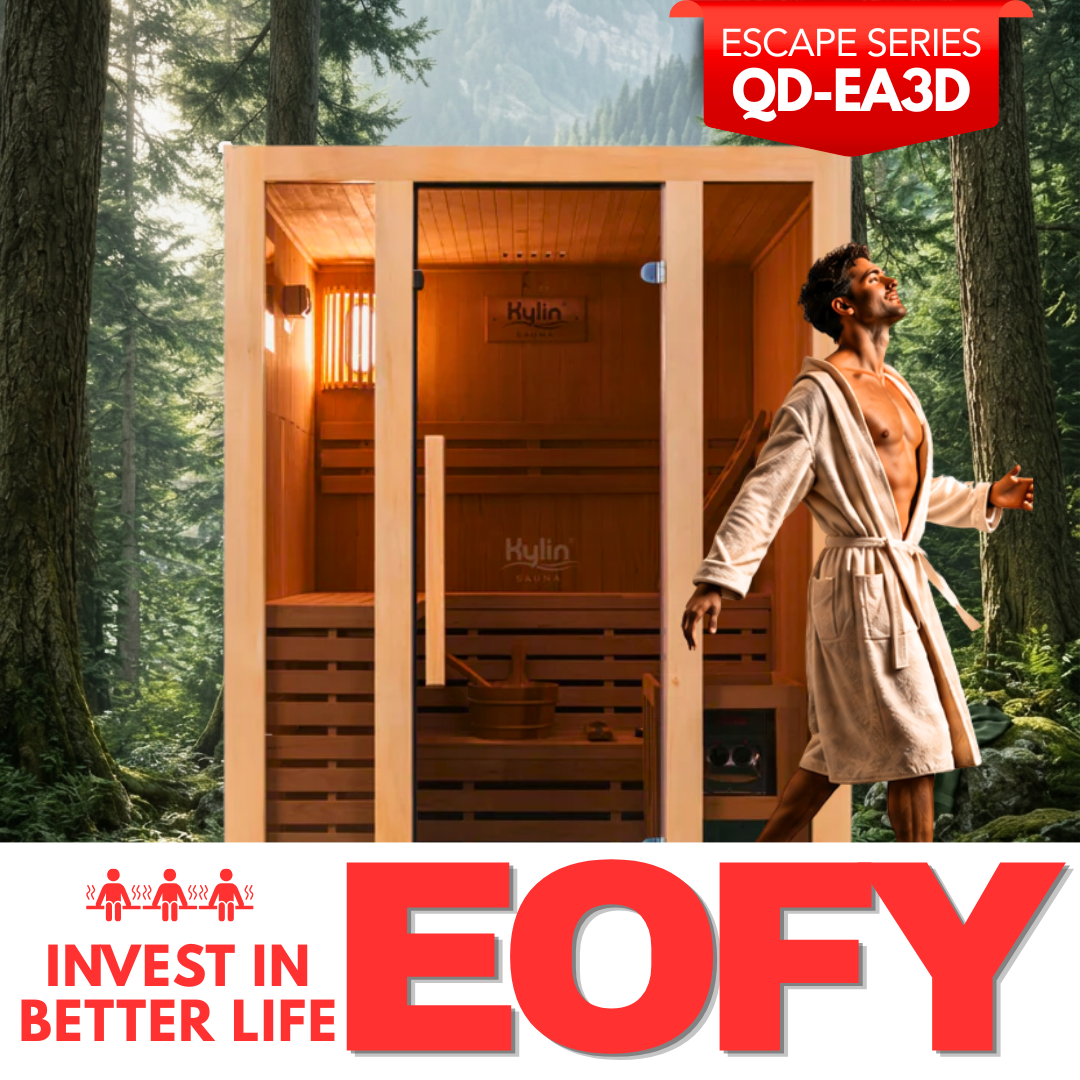 Kylin Traditional Indoor Steam Sauna Room 3 Person QD-EA3D