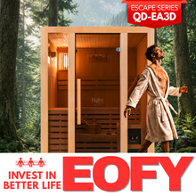 Kylin Traditional Indoor Steam Sauna Room 3 Person QD-EA3D