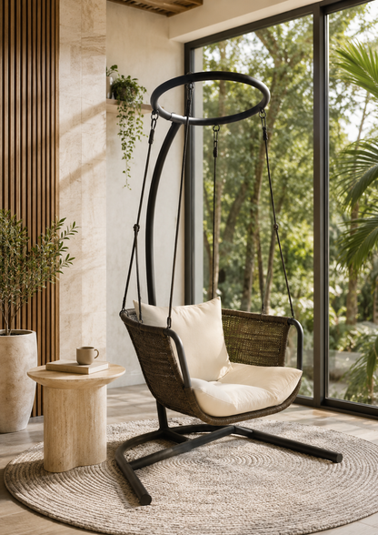 Kylin Outdoor Patio Swing Hanging Chair with Cushion - Y9241