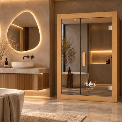 Kylin Premium Full Spectum Low EMF Infrared Sauna Room 2 Person H6230 (Floor Heater included)