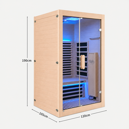 Kylin Premium Full Spectum Low EMF Infrared Sauna Room 2 Person H6232 (Floor Heater included)
