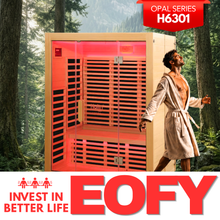 Kylin Low EMF Carbon Infrared Sauna Room 3 Person H6301 (HL-400K)