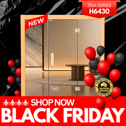 Kylin ZIVA Premium Full Spectum Low EMF Infrared Sauna Room 4 Person H6430 (Floor Heater included)