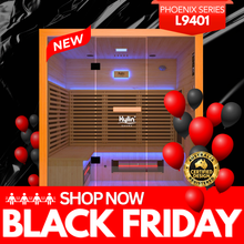 Kylin PHOENIX Red Cedar Carbon Full Spectrum Infrared Sauna Room 4 Person Low EMF L9401