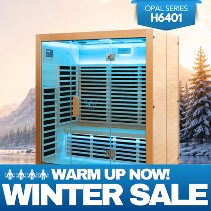 Kylin Low EMF Carbon Infrared Sauna Room 4 Person H6401 (HL-500K)