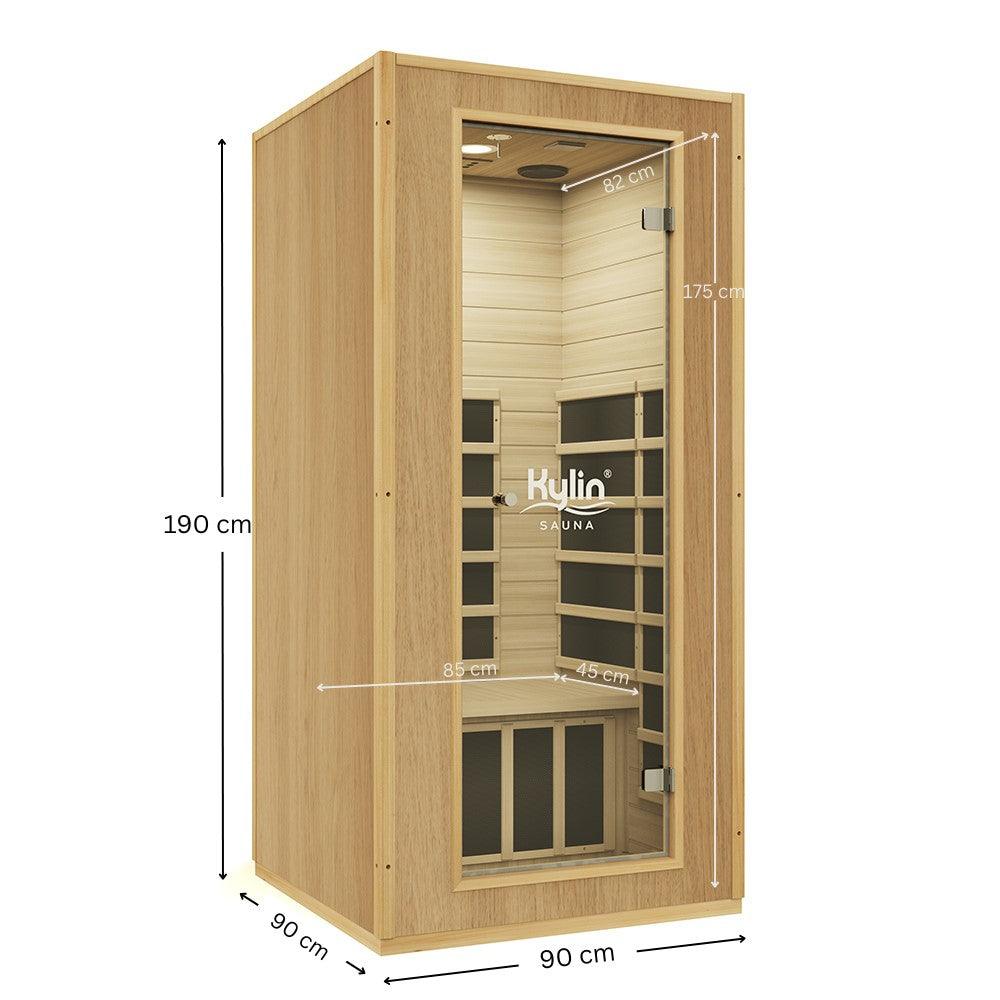 Kylin Low EMF Modern Carbon Far Portable Sauna 1 person - K8105