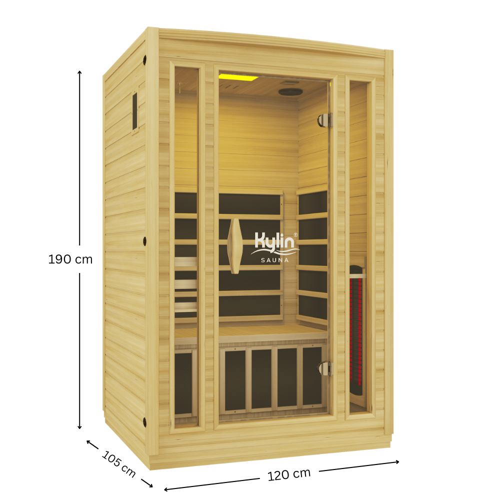 Kylin Full Spectrum Low EMF Carbon Far Infrared Sauna 2 people - K8200 FS