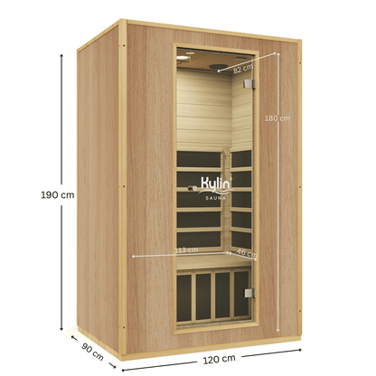 Kylin Low EMF Modern Carbon Far Infrared Sauna 2 person - K8201