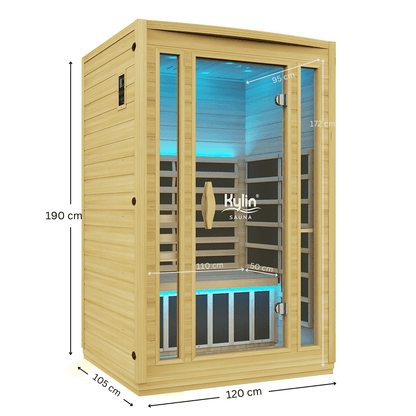 Kylin Superior Ultra Low EMF Carbon Far Infrared Sauna 2 people - K8204 PRO