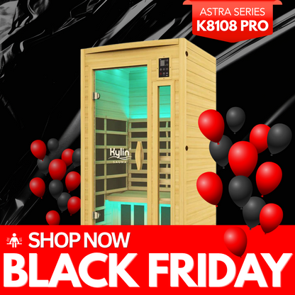 Kylin ASTRA PRO Ultra Low EMF Carbon Infrared Sauna 1 Person - K8108 PRO