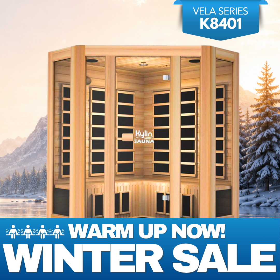 Kylin Low EMF L-shaped Corner Carbon Far Infrared Sauna 4 person - K8401/033LV