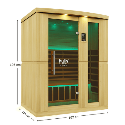 Kylin Superior Ultra Low EMF Carbon Far Infrared Sauna 3 person - K8402 PRO
