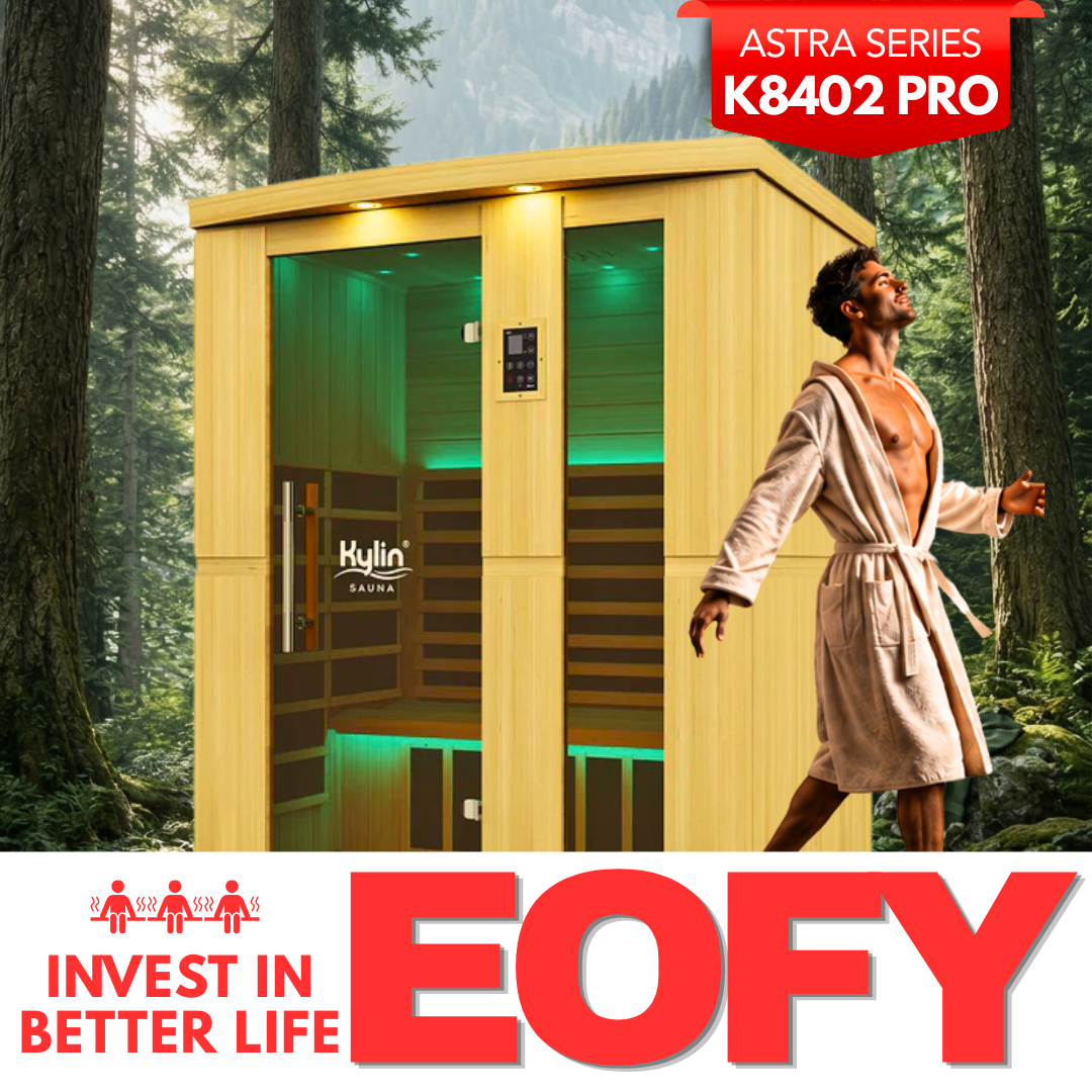 Kylin Superior Ultra Low EMF Carbon Far Infrared Sauna 3 person - K8402 PRO