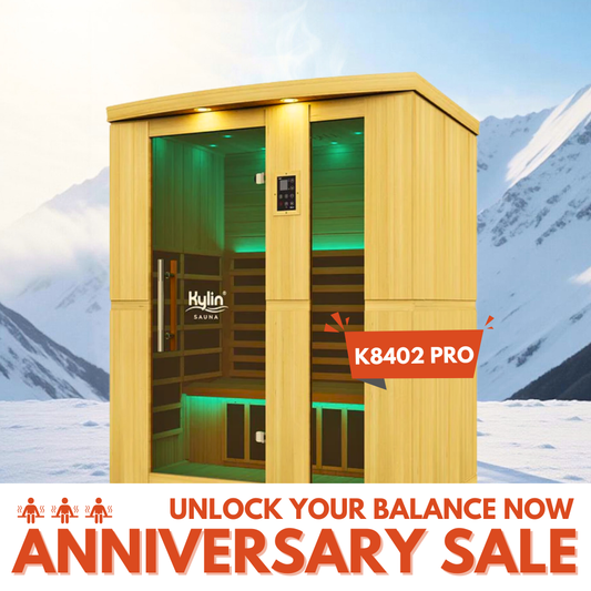 Kylin Superior Ultra Low EMF Carbon Far Infrared Sauna 3 person - K8402 PRO