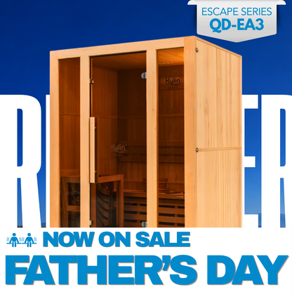 Kylin Traditional Indoor Steam Sauna Room 2 Person QD-EA3