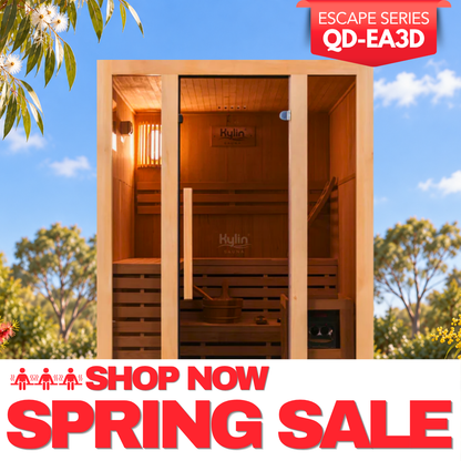 Kylin Traditional Indoor Steam Sauna Room 3 Person QD-EA3D