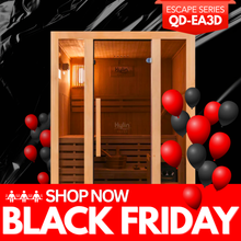 Kylin ESCAPE Traditional Indoor Steam Sauna Room 3 Person QD-EA3D