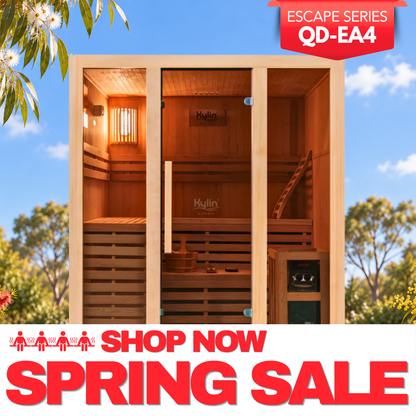 Kylin Traditional Indoor Steam Sauna Room 4 Person QD-EA4