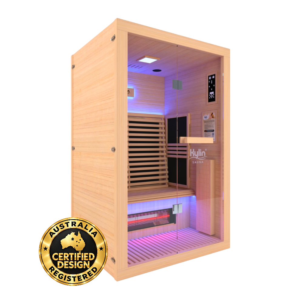 Kylin PHOENIX Hemlock Carbon Full Spectrum Infrared Sauna Room 2 Person Low EMF L9201-H