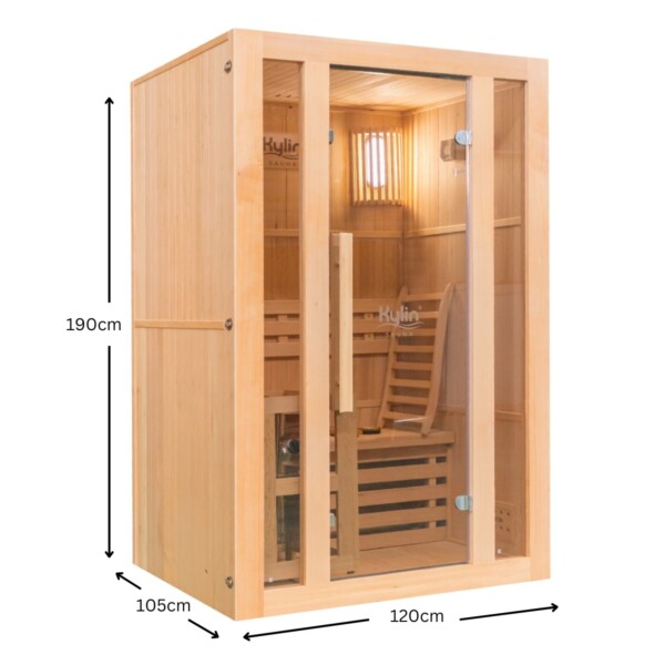 Kylin Traditional Steam Sauna Room 1 Person QD-EA2 - Image 3