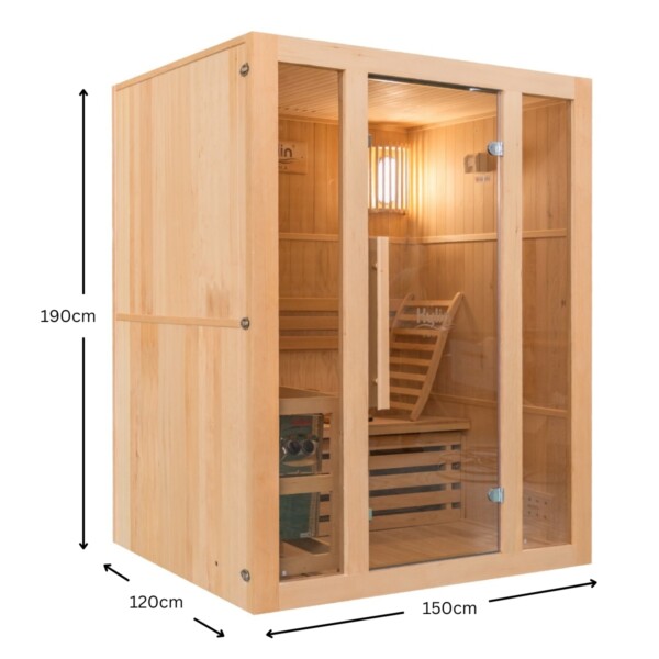 Kylin Traditional Steam Sauna Room 2 Person QD-EA3 - Image 3