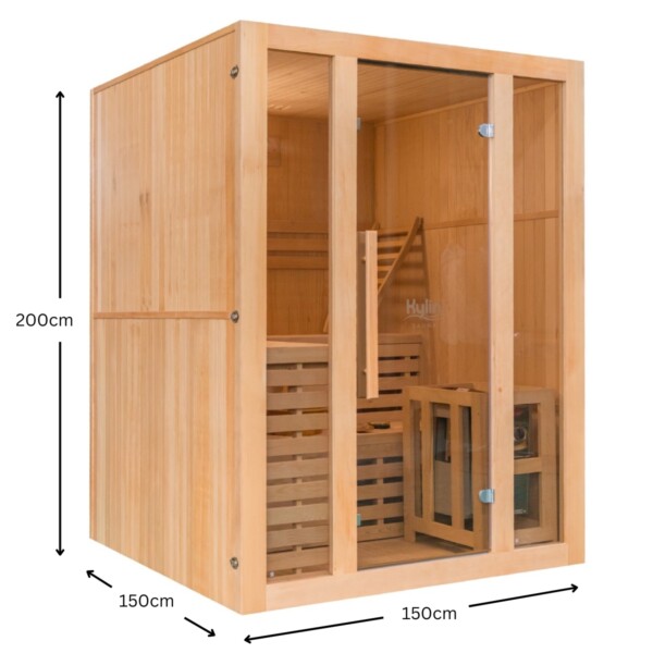 Kylin Traditional Steam Sauna Room 3 Person QD-EA3D - Image 3